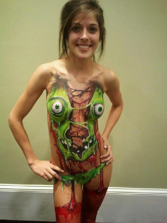 Zombie girl body paint   Imgur