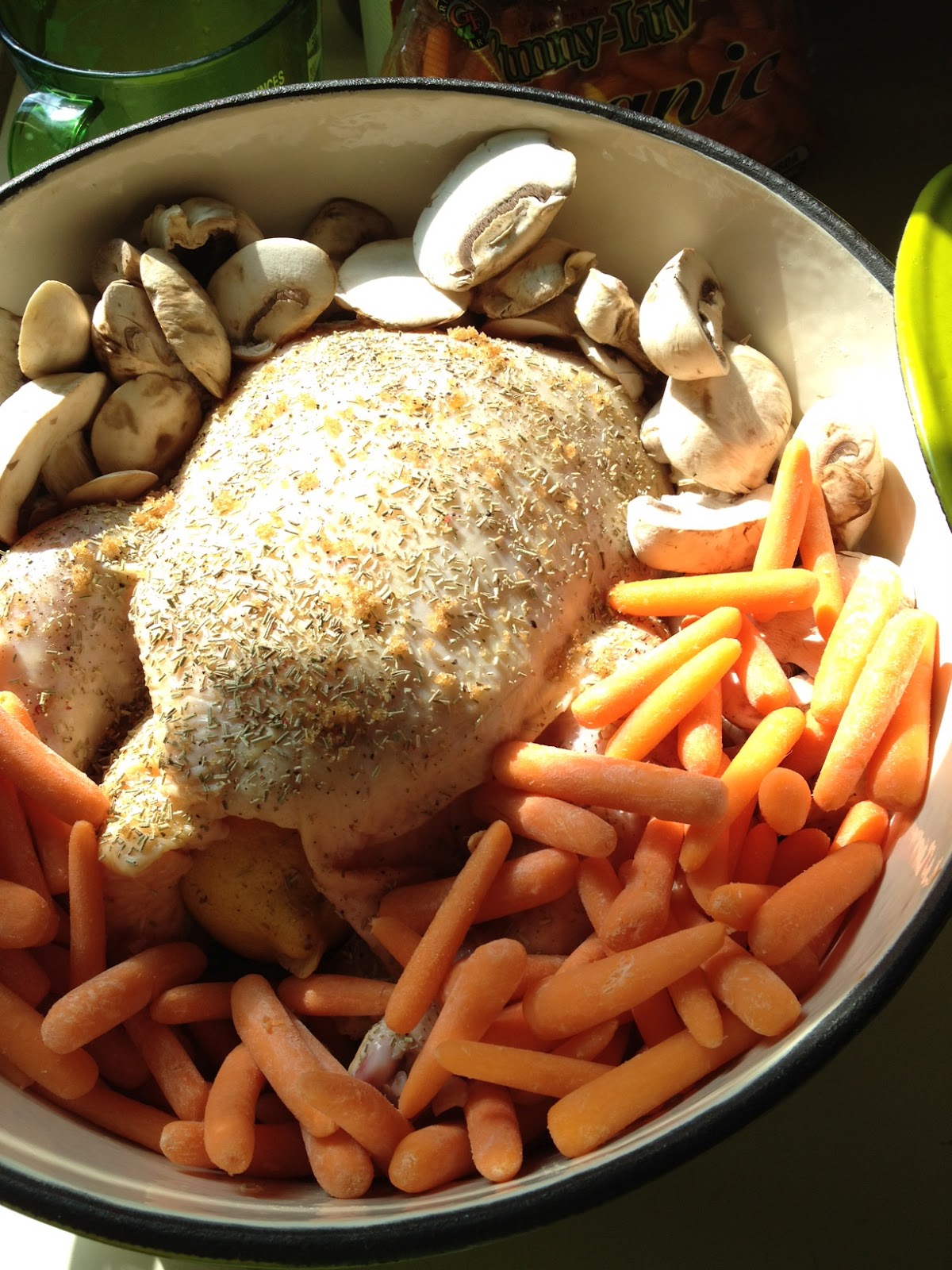 Feeding Ger Sasser Roasted Rosemary Chicken in a Dutch Oven