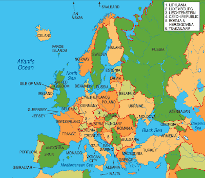 Mapa de Europa País
