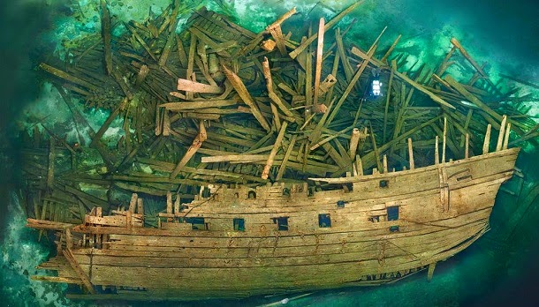 Descoberto navio de guerra do século 16 com tesouro