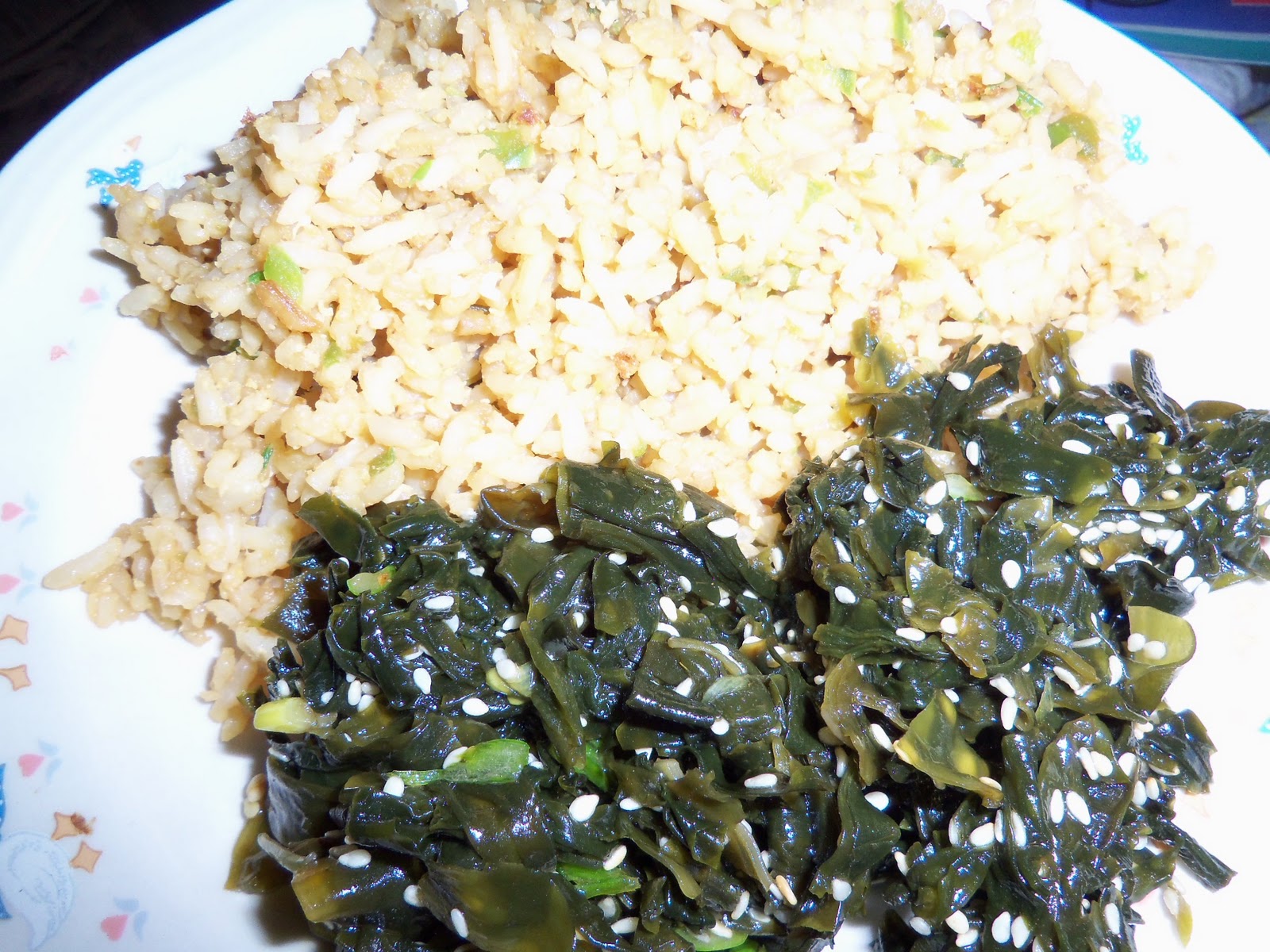 On the path to zen... Japanese Fried Rice and Seaweed Salad