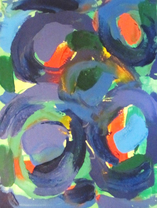 Bird Watching, Abstract Painting