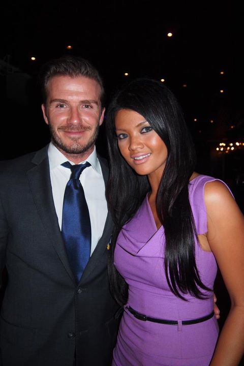 Foto Farah Queen dan David Beckham