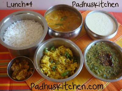 Indian lunch menu