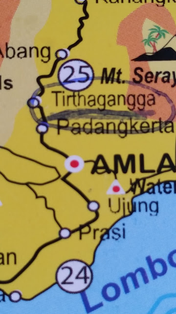 Folleto turístico a modo de mapa en Bali