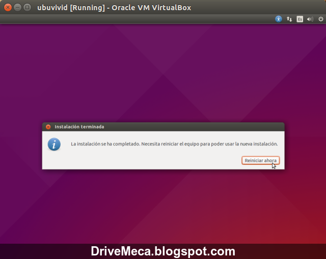 DriveMeca instalando Linux Ubuntu Desktop Vivit Vervet 15.04 paso a paso