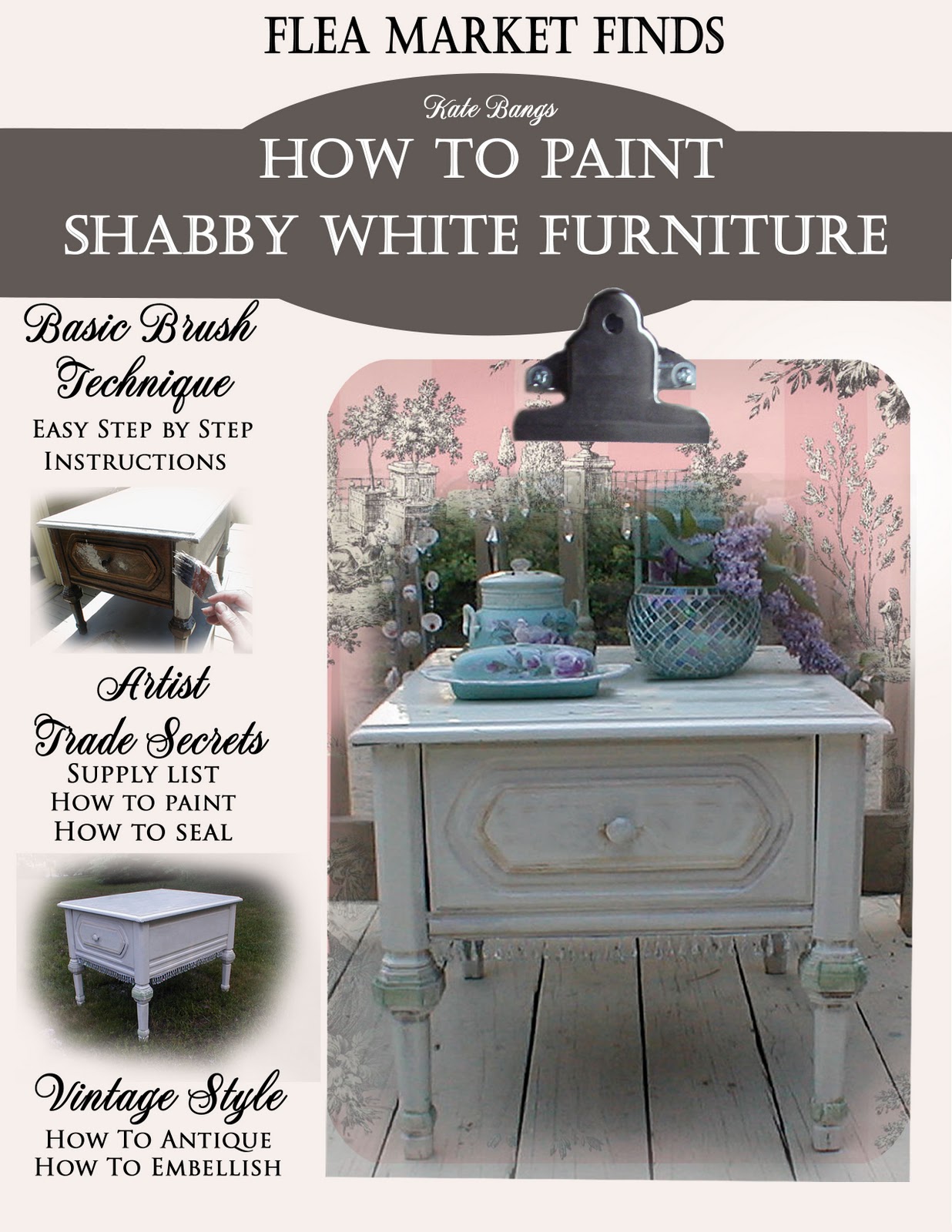 Collage Sheet Girl How To Paint Shabby n Chic Furniture