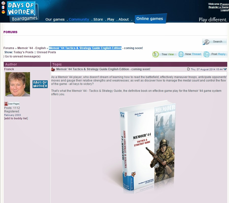 PRAXEO La Passion Des Jeux Memoir 44 Tactics And Strategy Guide PRAXEO La Passion Des Jeux Memoir 44 Tactics And Strategy Guide