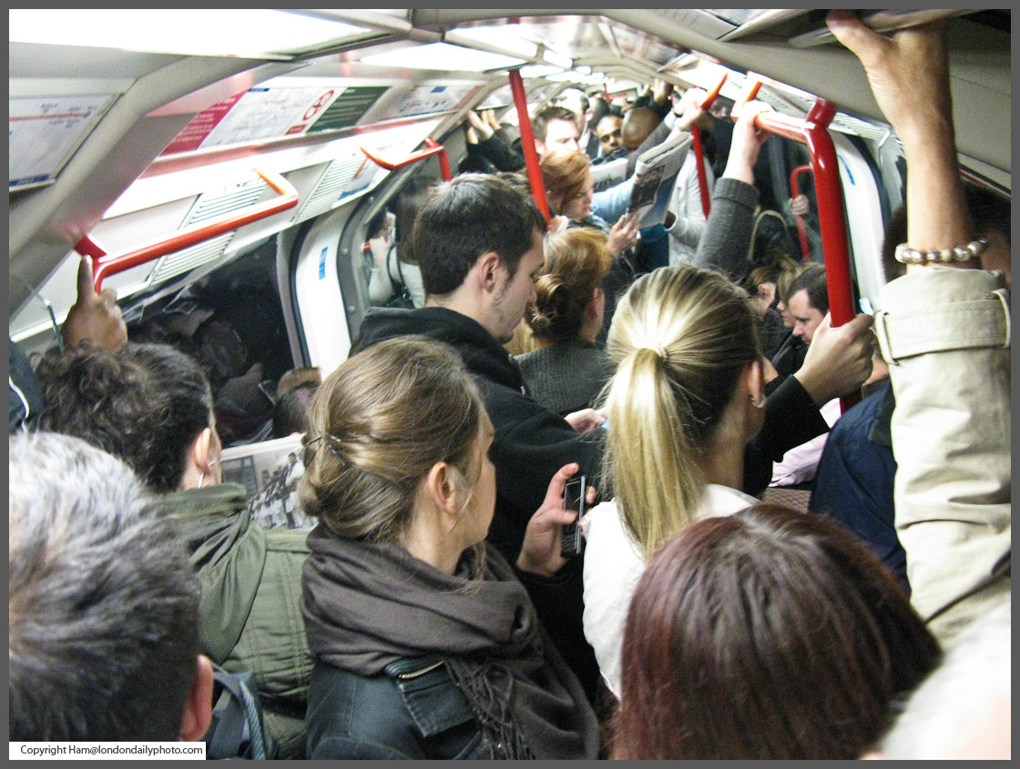 Busy London Underground
