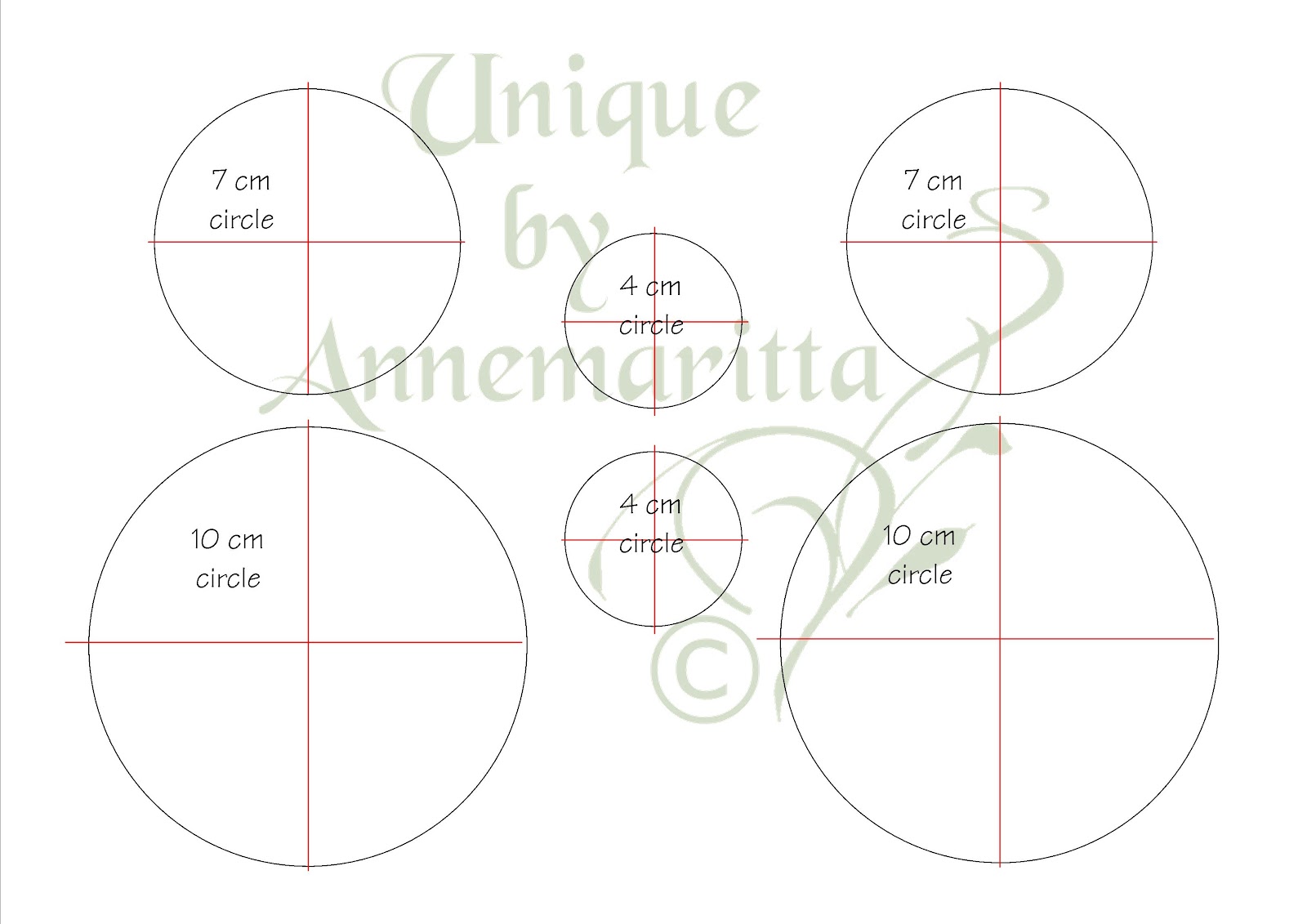 Unique by Annemaritta: 3D Round Cake Template