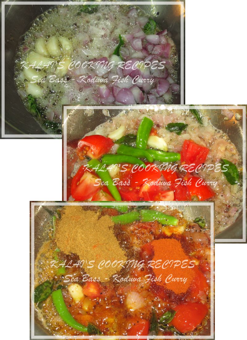 Sea Bass Fish Curry / Koduva Meen Kuzhambu