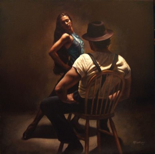 Hamish Blakely pinturas estilo clássico corpos realistas dançando sensuais