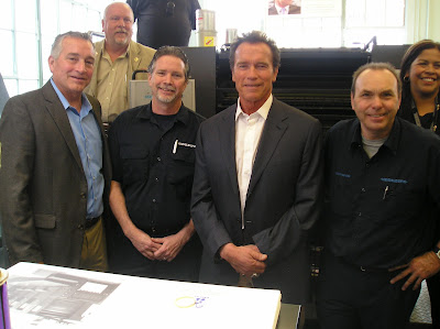 Arnold Schwarzenegger at print shop super shop 9 2012