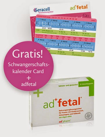 Un Calendrier de grossesse + Des compléments alimentaires pour les femmes enceintes Adfetal