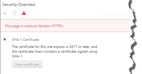 Security Issue In Google Chrome (Broken HTTPS Error) In Windows
