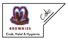 M Cake Brownies