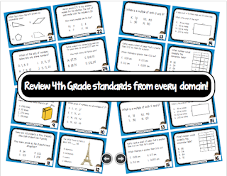 https://www.teacherspayteachers.com/Product/4th-Grade-Math-End-of-Year-Review-Task-Cards-includes-riddle-answer-document-1309561