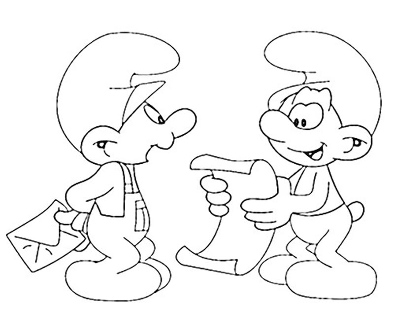 #16 Handy Smurf Coloring Page