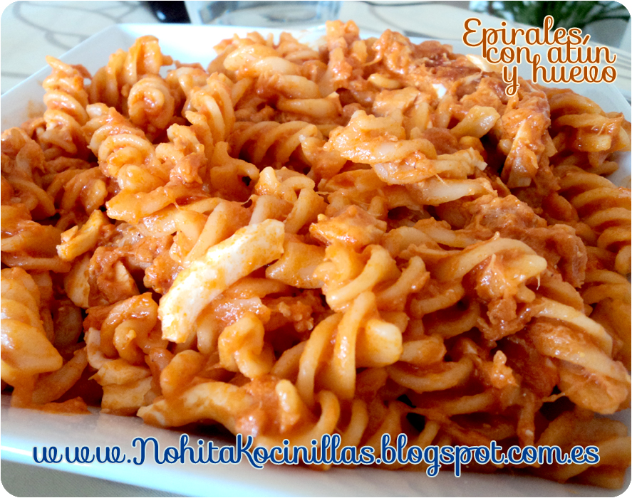 NOhitaKOcinillas Espirales con atún y huevo. Fácil, fácil.
