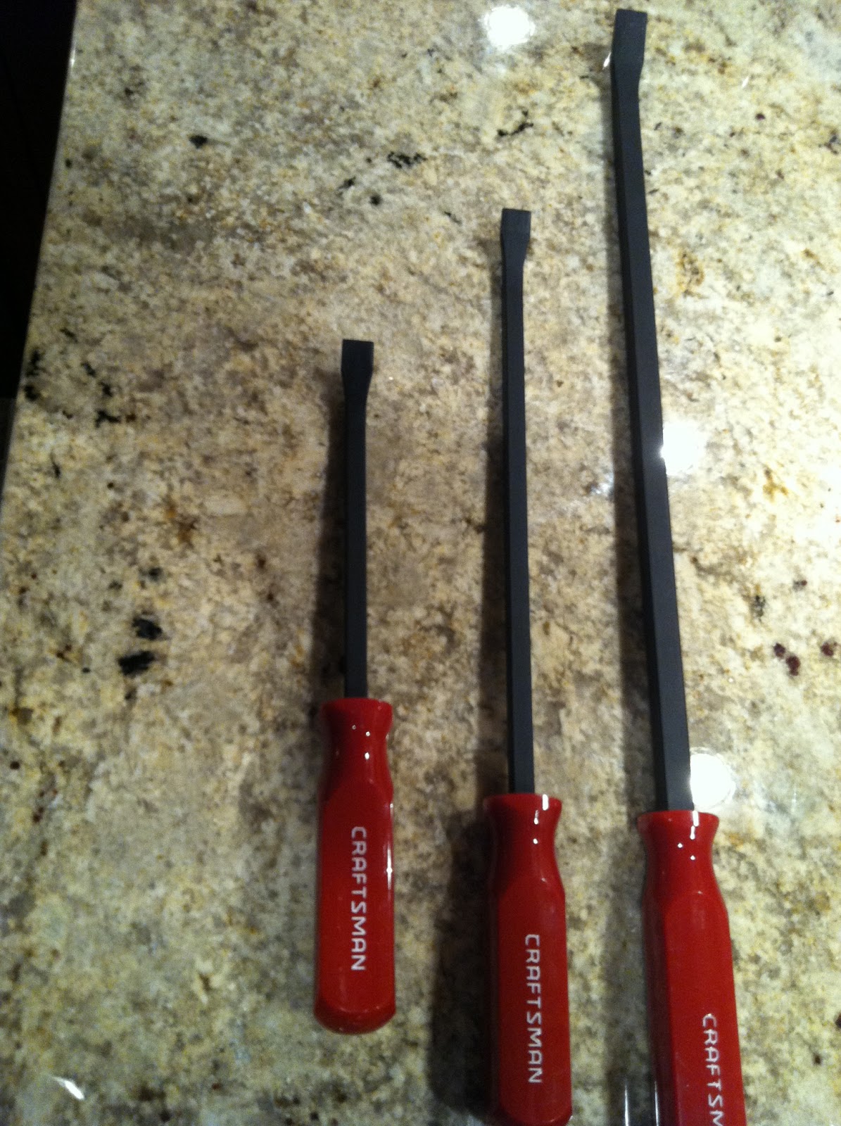 The Tool Review Guy Craftsman 3 pc. Pry Bar Set in Tray Model 43278