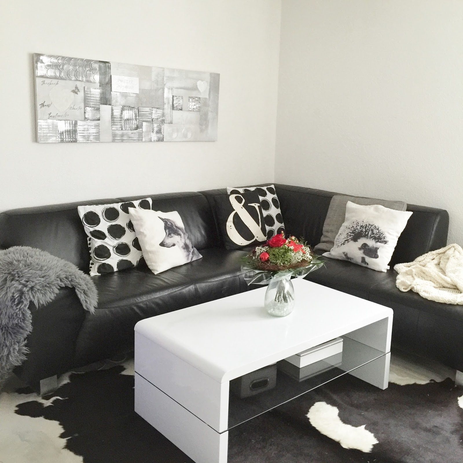 Deco le salon et sa décoration en noir et blanc