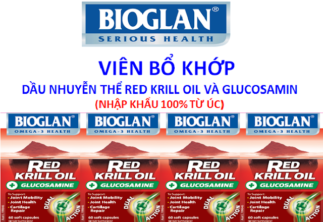 Hỗ trợ điều trị bệnh khớp - Red Krill Oil & Glucosamine Bioglan