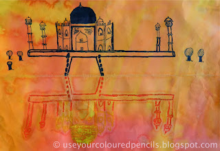 Use Your Coloured Pencils: Taj Mahal Drawings