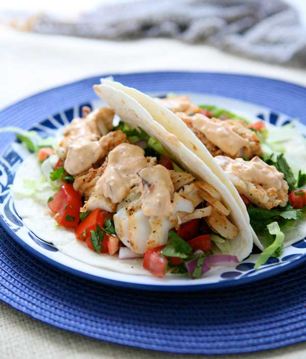 Grilled Fish Tacos with Chipotle Mayonnaise