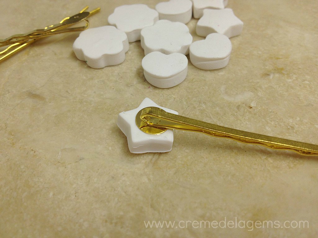 Creme de la Gems DIY polymer clay "all that glitters" bobby pin TUTORIAL