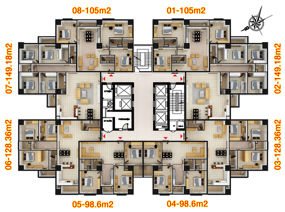 Mở Bán chung cư 136 Hồ Tùng Mậu 14trm2