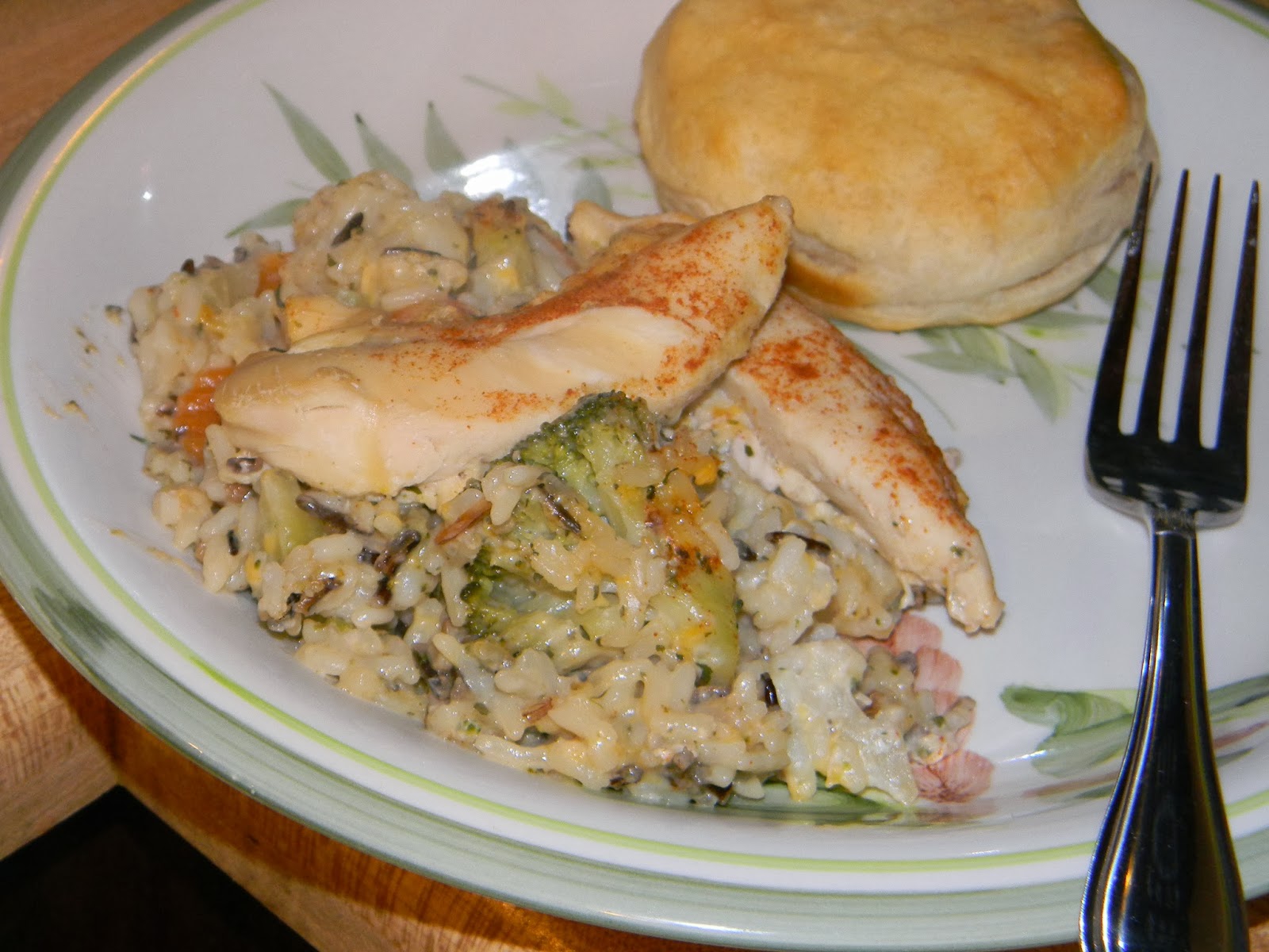Growing to Four: One dish Chicken, Vegetable, Rice Bake