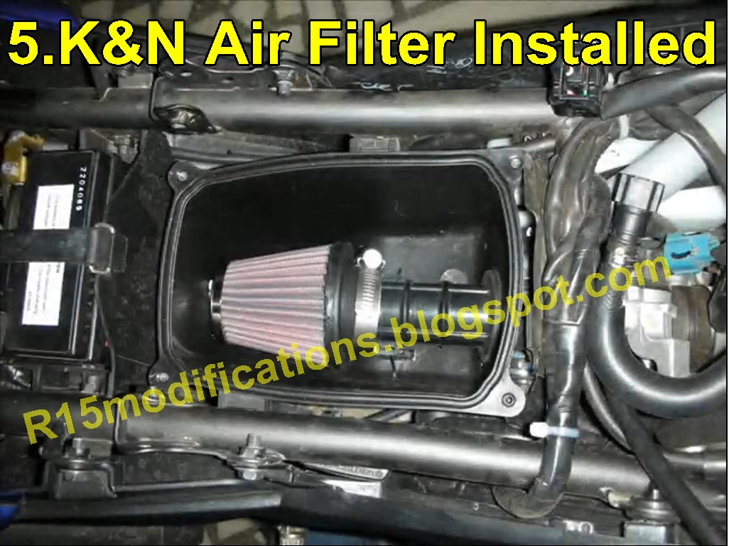 K&N Air Filter In R15 R15 MODIFICATIONS By Rahul Harwani
