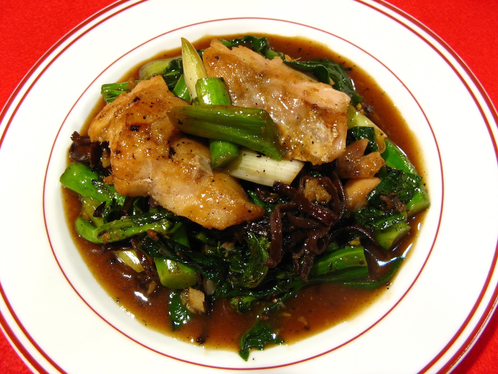 Duck Soup Easy Abalone Sauce Chinese Broccoli Fish (鮑魚醬芥蘭魚, Baau1 Jyu4 Zoeng3 Gaai3 Laan4 Jyu4)