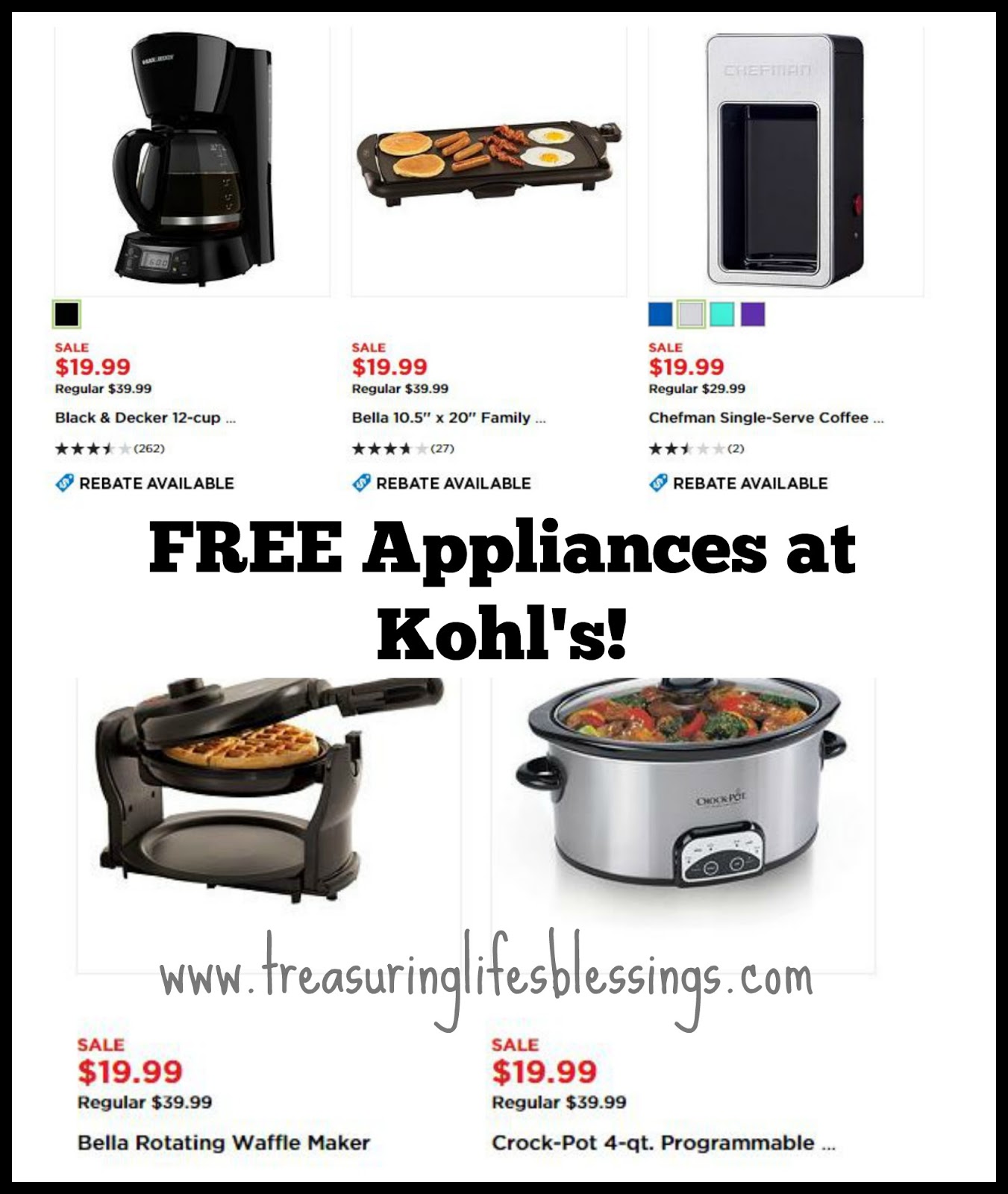 Kohl's Black Friday SalesFREE appliances! Treasuring Life's Blessings