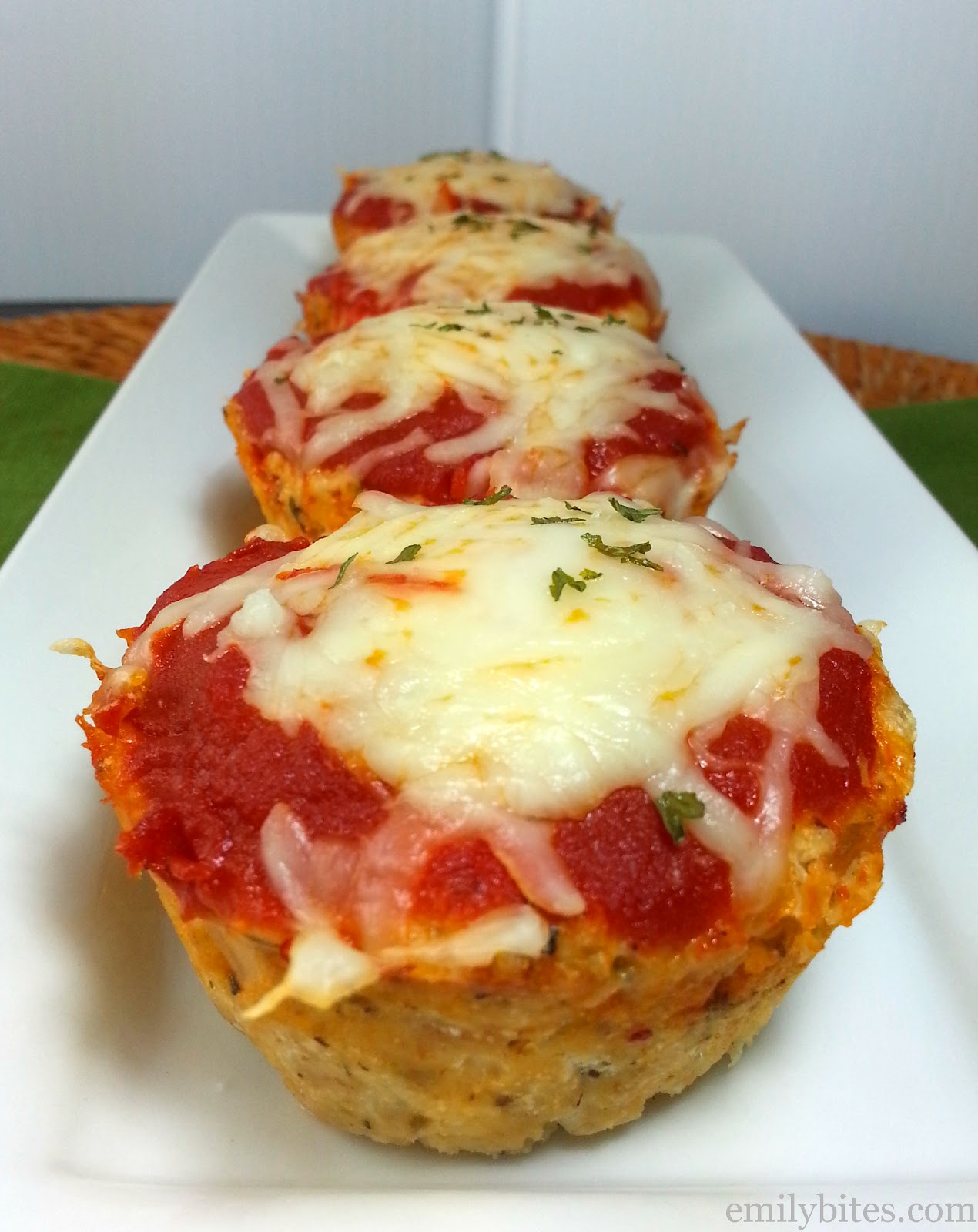 Chicken Parmesan Meatloaf "Muffins"
