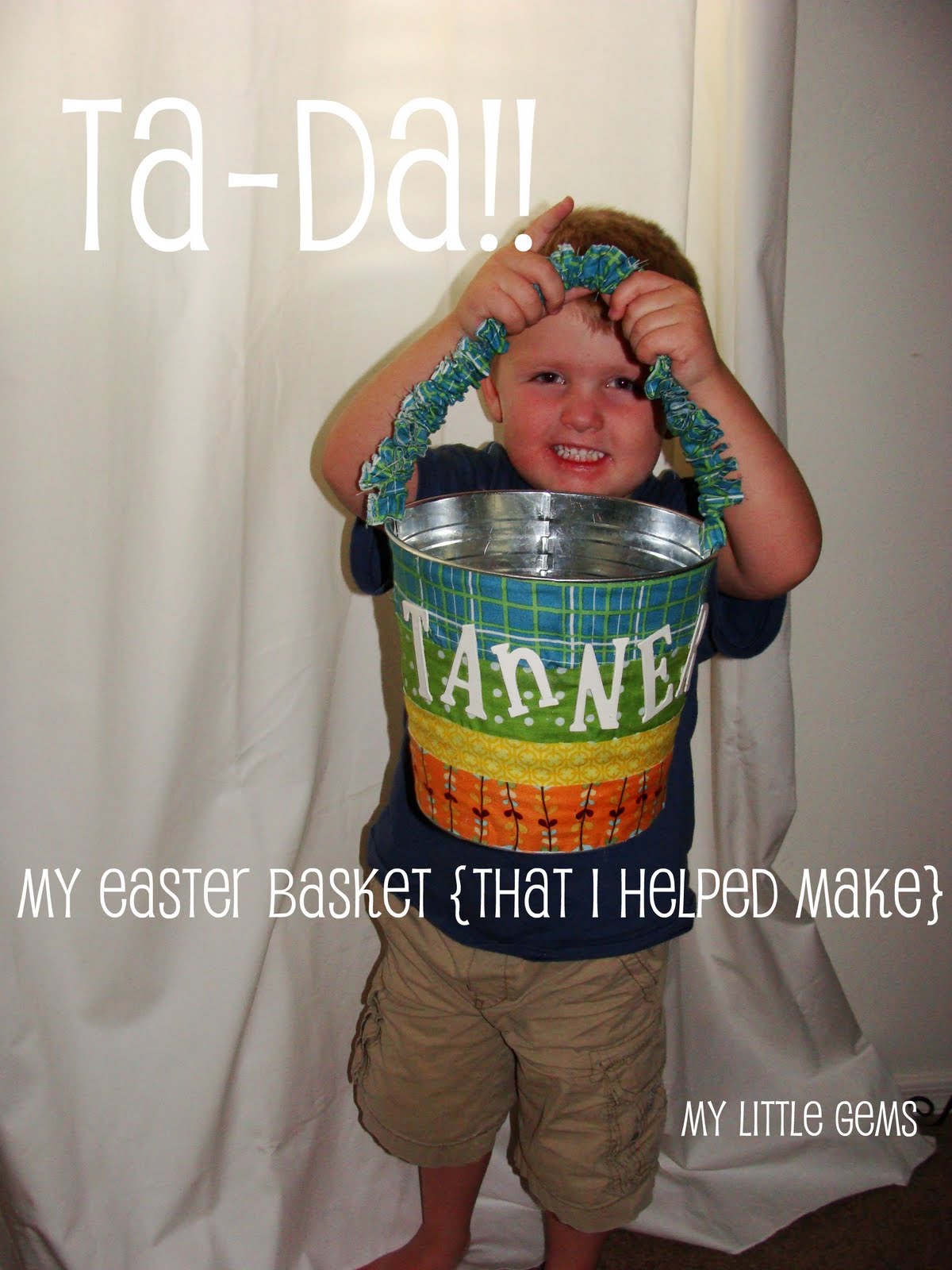 My Little Gems Fabric Covered Easter Baskets {tutorial}