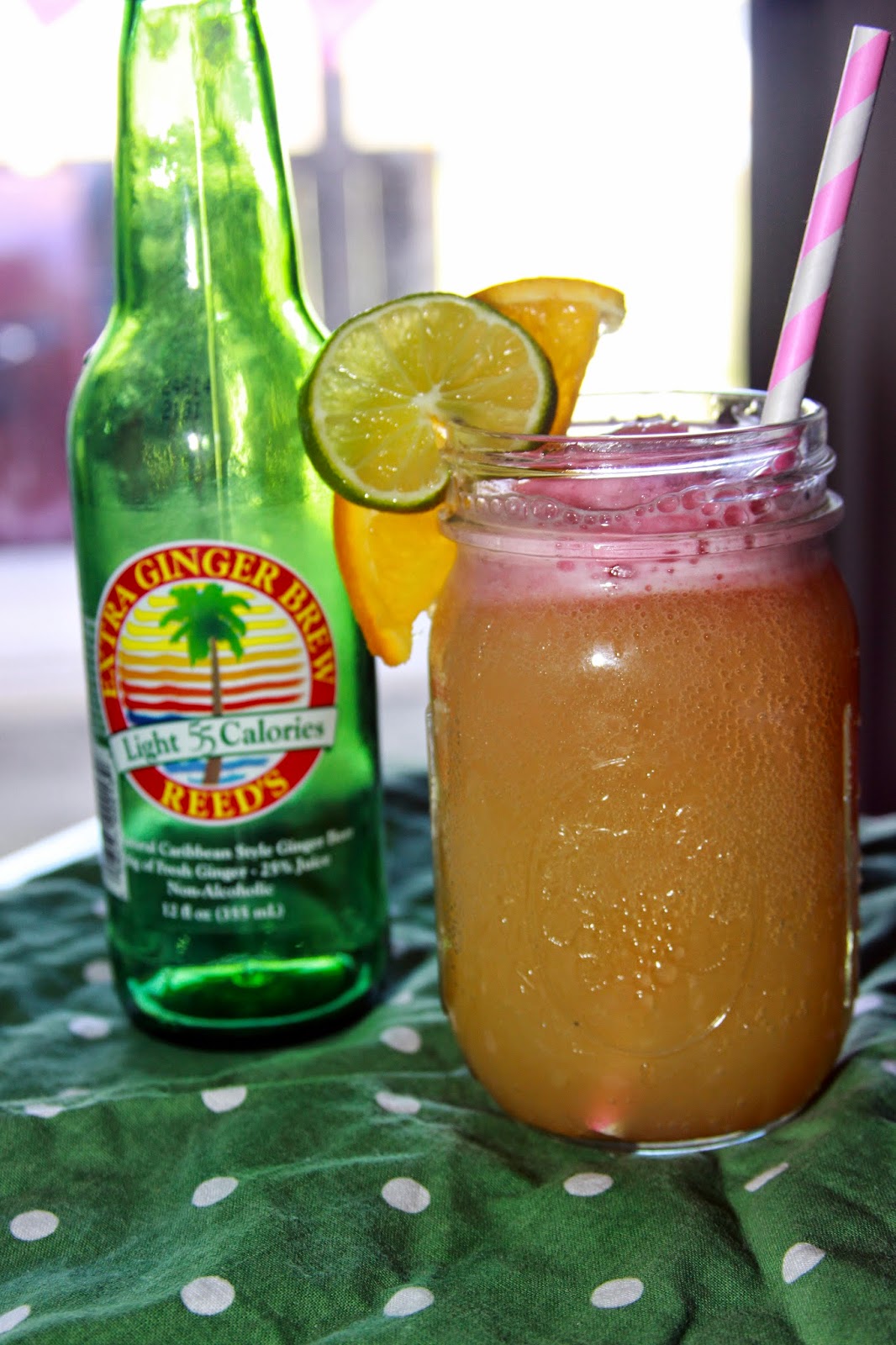 For the Love of Food Refreshing Ginger Fruit Fizz Drink