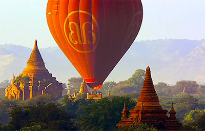 Balloons over Bagan in the morning