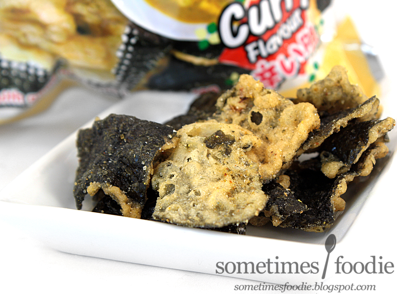Sometimes Foodie Tao Kae Noi Tempura Seaweed (Curry) HMart Cherry