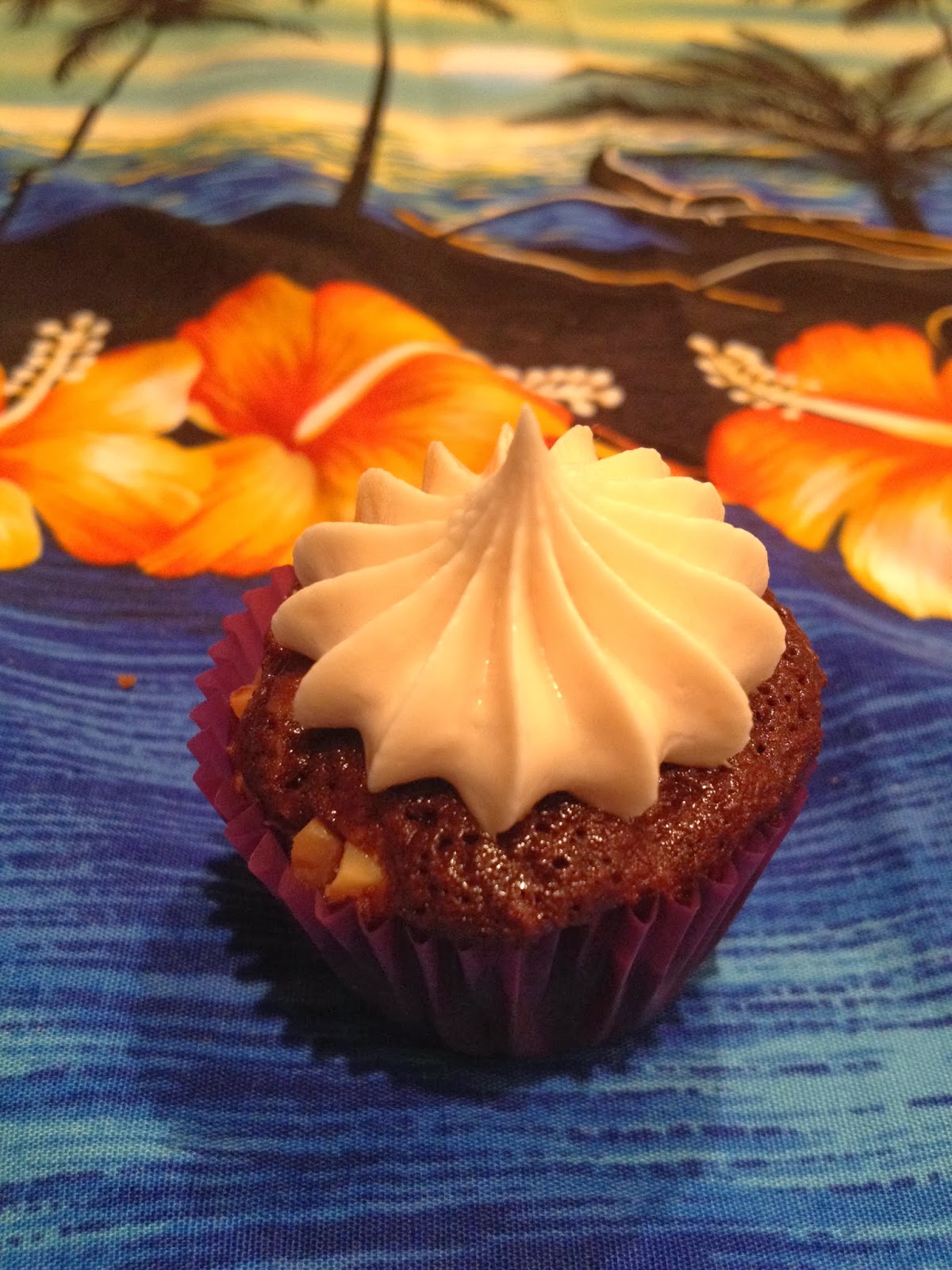 Sea Jay's Cupcakes Chocolate Macadamia Nut Cupcakes with Caramel
