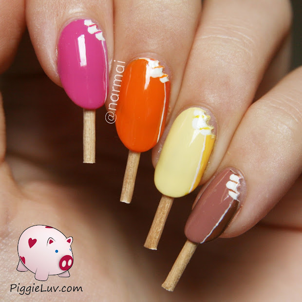 piggieluv magnum ice cream nail