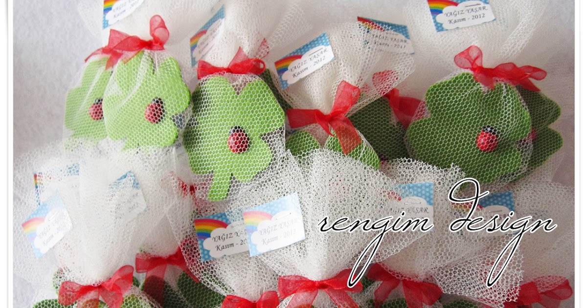 Rengim Design Bebek Şekeri / Yonca &amp; Harf &amp; Nazarlık ♥