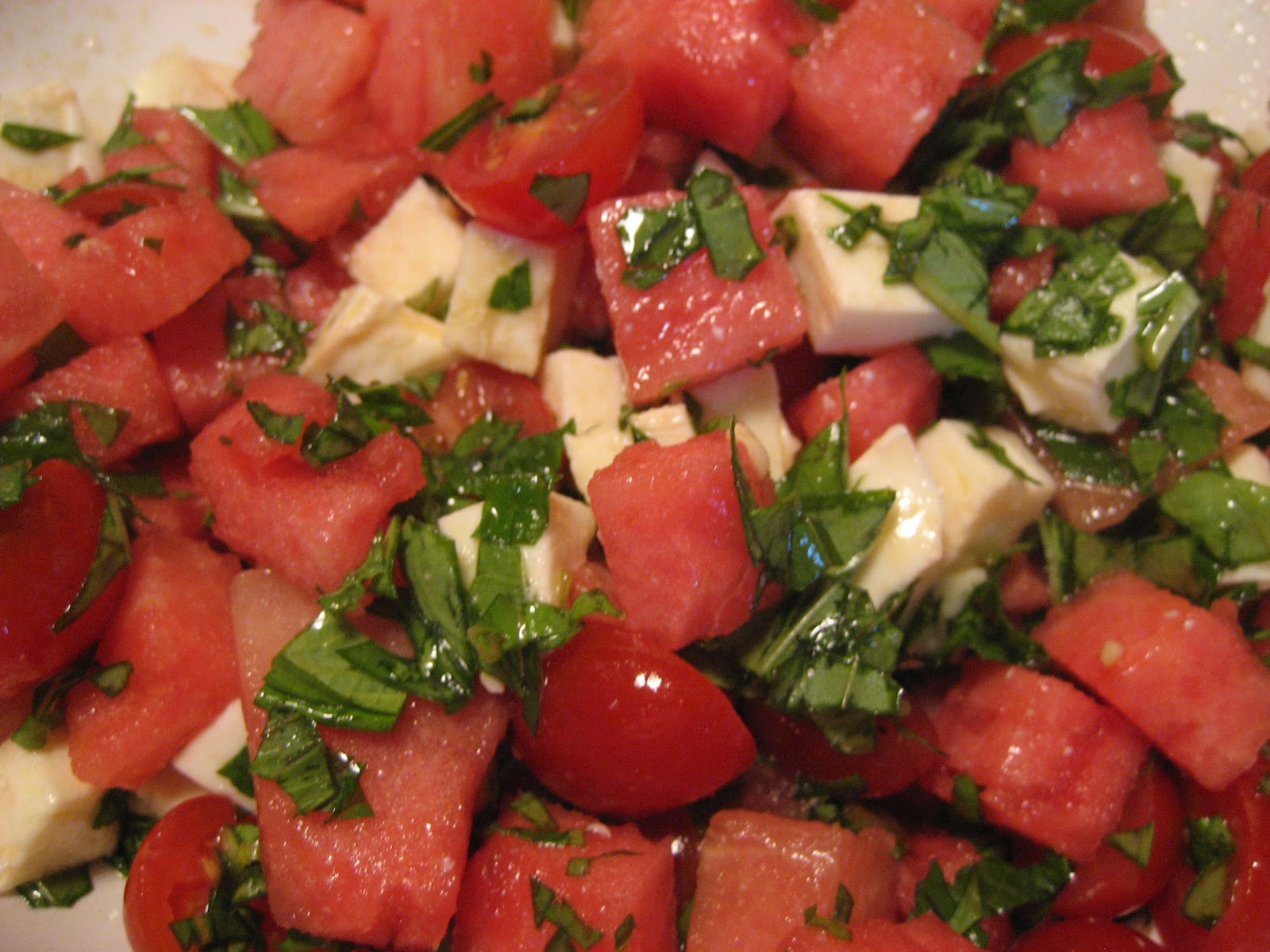 The HappyJax Life Watermelon, Tomato, & Mozzarella Salad