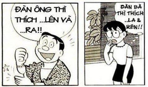 Đôrêmon chế - đàn ông thích lên và đàn bà thích....