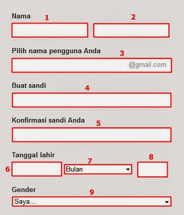 Formulir Pendaftaran Gmail Formulir Pendaftaran Gmail