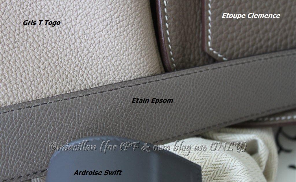 Hermes Color Comparison  Etoupe vs. Etain 