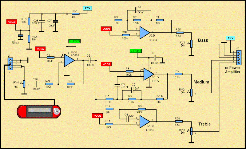 150W Car Power Amplifier Circuit Diagram
