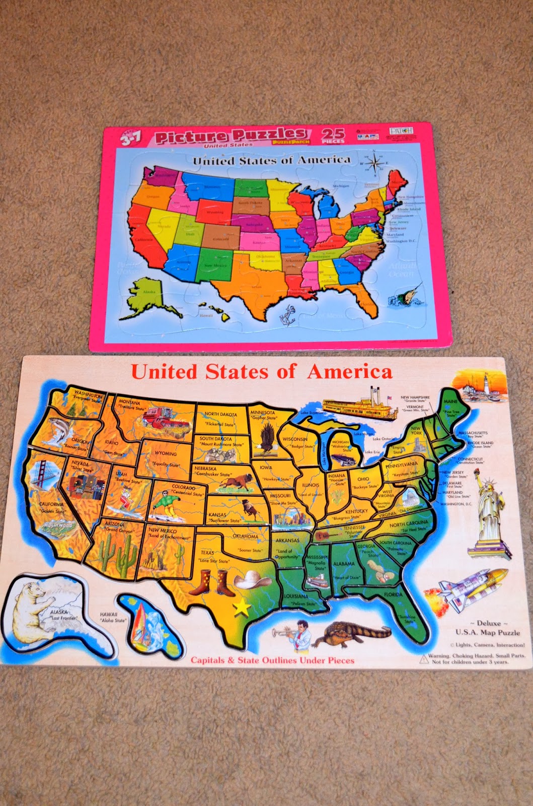 we also talked about the united states and did some puzzles malia is working on memorizing a song that i learned in 4th grade that puts the states in we also talked about the united states and did some puzzles malia is working on memorizing a song that i learned in 4th grade that puts the states in