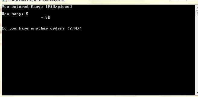 Dev C++ Vending Machine Program