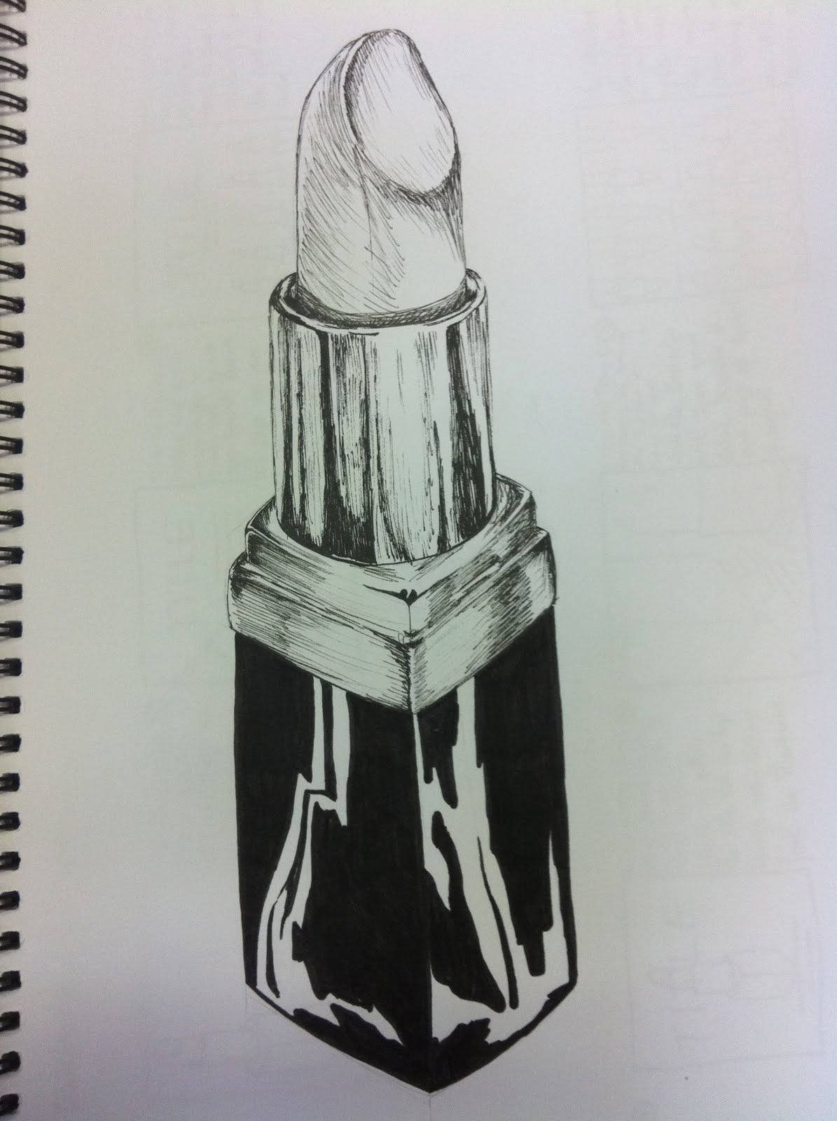  Lipstick Sketch Drawing with simple drawing